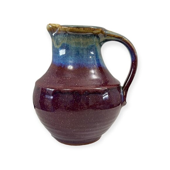 Old Studio Pottery Pitcher Glazed Large Artisan Handmade Wheel Thrown Art - Picture 9 of 11